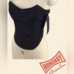 Local European Threads Black Corset Top